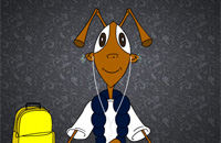 2d animation of an ant named Antony listening to music8