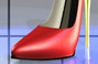 3d product model of a high heal ladies shoe