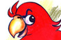 book illustration of a parrot