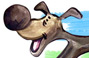Book illustration of a dog with big nose