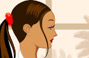 Book illustration of a beautiful lady