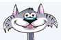 Cartoon illustration of a cat