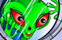 Digital illustration of an alien looking to mirror