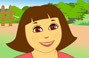 Digital illustration of sweet little girl smiling 