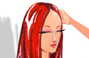 Fashion illustration of a girl in shirt and top