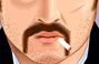 Portrait illustration of a man with long moustache and cigarettes  