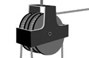 Technical illustration of a pulley